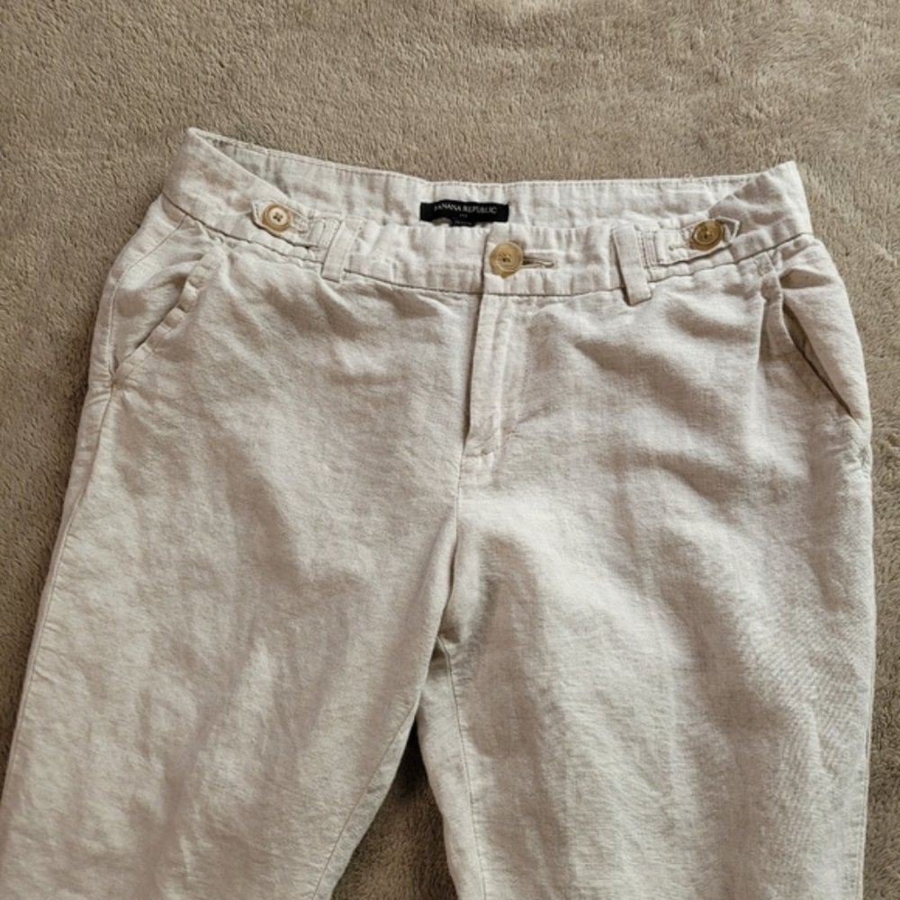 Banana Republic linen blend capris size 6 - Picture 4 of 11